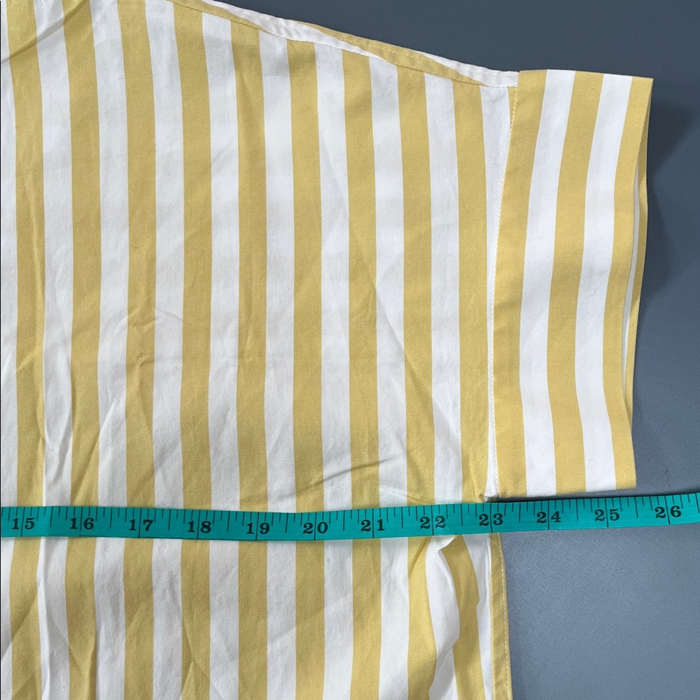 Everlane Cotton Popover Striped Midi Shirt Dress Size 4 Preppy Boxy Office - Picture 10 of 12
